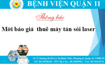 Thông báo mời báo giá  thuê máy tán sỏi laser